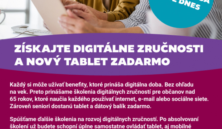 Aktuality / Získajte digitálne zručnosti a nový tablet zadarmo  - foto