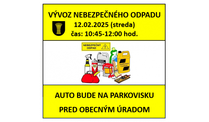 Vývoz nebezpečeného odpadu 12.02.2025