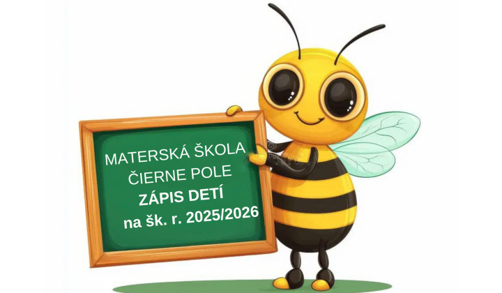 Zápis detí do MŠ Čierne Pole na školský rok 2025/2026