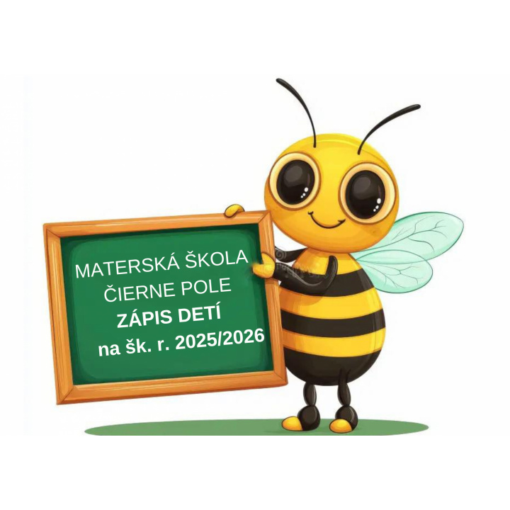 Zápis detí do MŠ Čierne Pole na školský rok 2025/2026